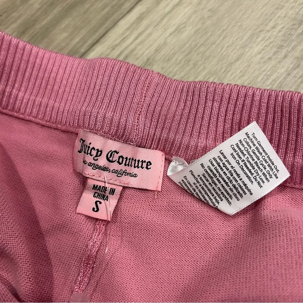 Juicy Couture Pink Knitted Tracksuit Set with Rhinestone Detail